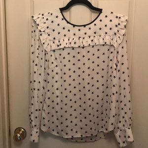 J Crew star print blouse Size 14